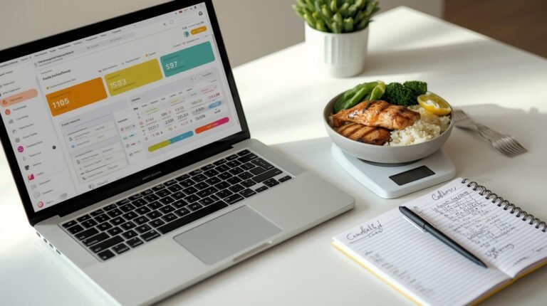 Best Way to Calculate Calories for weight loss using calculator, food scale, and meal planning setup
